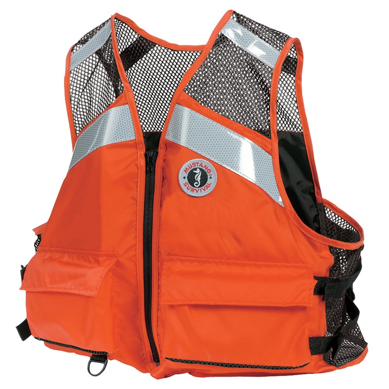 Full Throttle Mens Rapid-Dry Flex-Back Life Jacket – L – Black/Grey [142500-701-040-22]