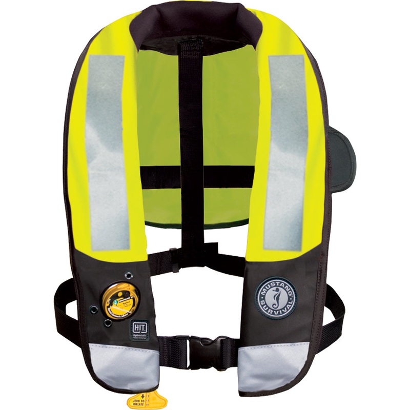 Full Throttle Mens Rapid-Dry Flex-Back Life Jacket – XL – Black/Green [142500-400-050-22]